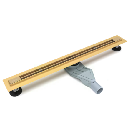 Slim shower channel sets, gold feathers (Choice of various lengths)