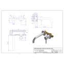 Built-in sink mixer BUGNATESE Kobuk with built-in part (Various finishes available)