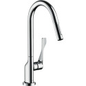 Virtuves (izlietnes) maisītājs ar izvelkamu snapu HANSGROHE Axor Citterio, nerūsējošā tērauda, 39835800