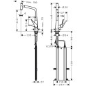 Virtuves (izlietnes) maisītājs ar izvelkamu snapu HANSGROHE Metris Select 320, hromēta, 73803000