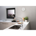 Virtuves (izlietnes) maisītājs ar izvelkamu snapu HANSGROHE Metris Select M71, hromēta, divu plūsmu, 73816000