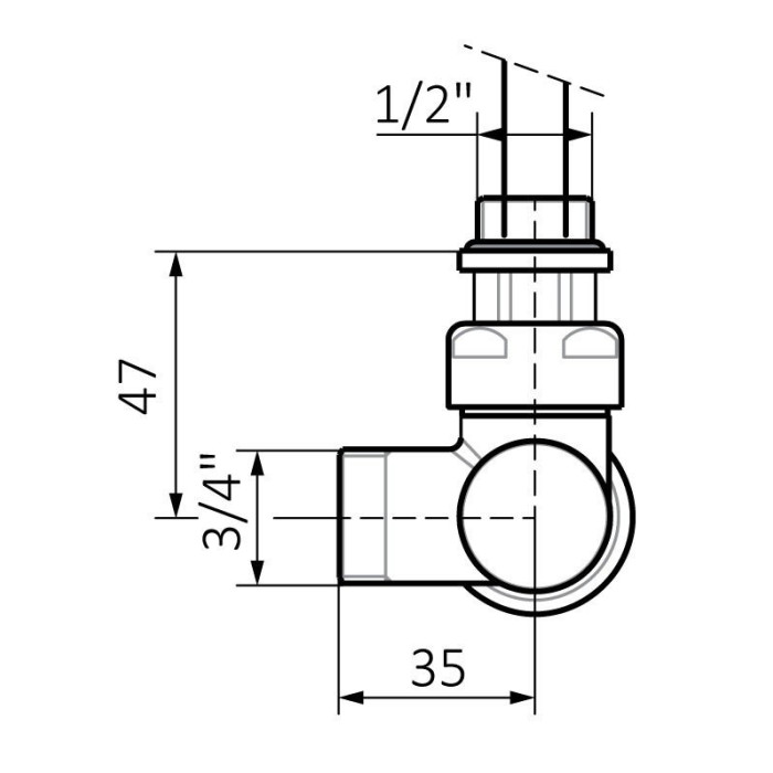 Campinio thermostat VARIO TERM Unique sets with connections are complete finish, black-matt.