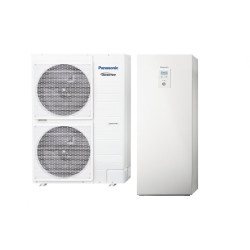 J jaunākās paaudzes siltumsūknis gaiss - ūdens 12 kW PANASONIC T-CAP ar integrētu 185 l katlu, trifāzu