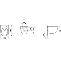 Laufen Pro Compact Rimless wall-mounted toilet with SLIM Slowclose seat