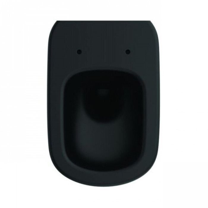 Hanging unit with a thin slow-close lid IDEAL STANDARD Tesi with AquaBlade technology, black-matt