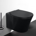 Hanging toilet with slow close lid IDEAL STANDARD Connect Air, black-matt