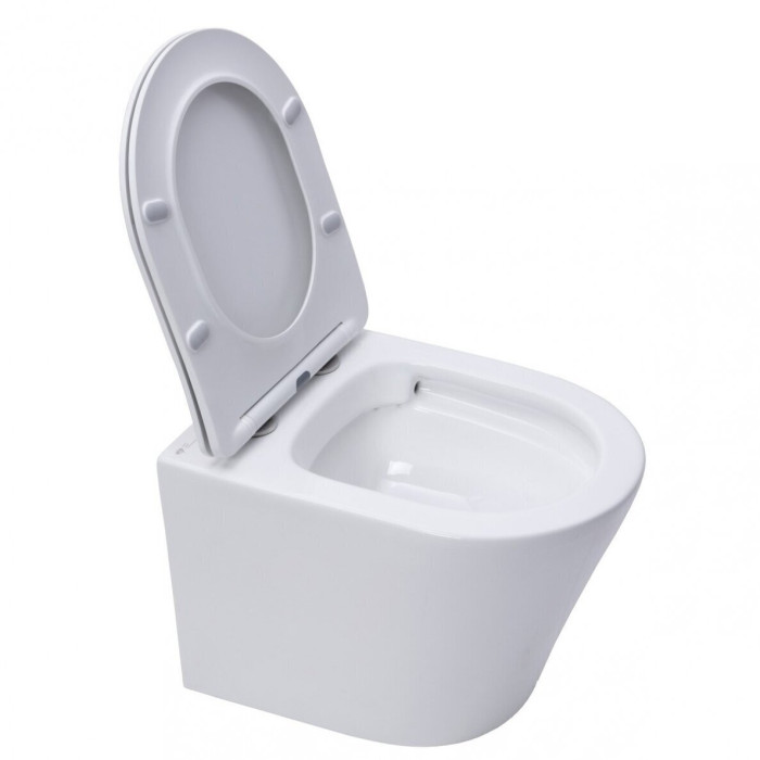 GROHE Rapid SL concealed frame set 4 in 1 with white button's SAT Infinitio Compact Rimless toilet
