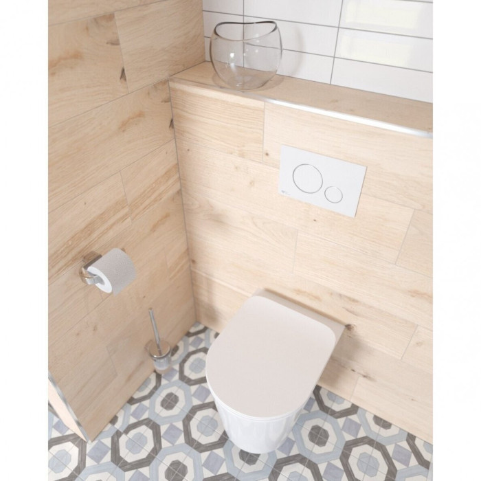 Potinkamais GROHE Rapid SL rāmja komplekti 4 in 1 ar baltu pogu tualetam SAT Infinitio Compact Rimless