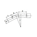 Elkoņa gara PVC-U PİMTAŞ 110 x 22,5° (PN10)