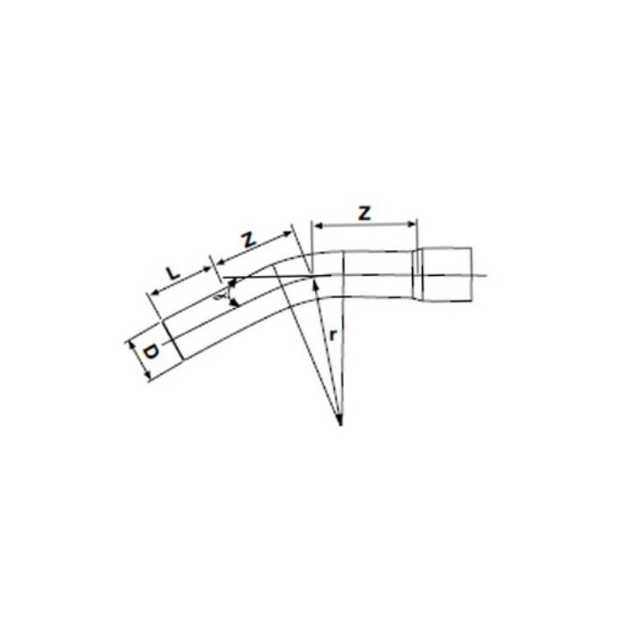 Долговечный уголок PVC-U PİMTAŞ 110 x 30° (PN10)