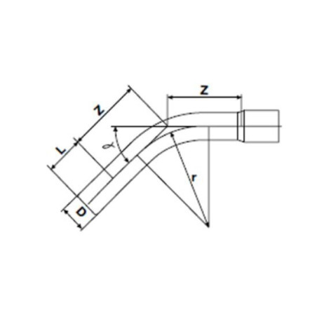 Труба длинная PVC-U PİMTAŞ 110 x 45° (PN10)
