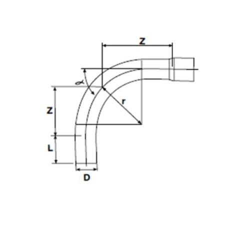Труба длинная PVC-U PİMTAŞ 110 x 90° (PN10)