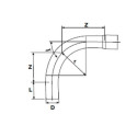 Труба длинная PVC-U PİMTAŞ 110 x 90° (PN10)