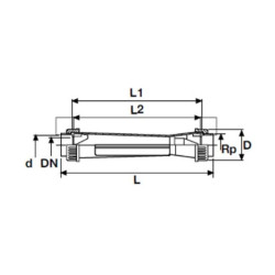 Plūsmas mērītājs PVC-U PİMTAŞ 1 1/2"" x L 403 mm (250 - 2500 l/h) (PN10)