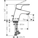 HANSGROHE Focus 100 basin mixer, 31607000