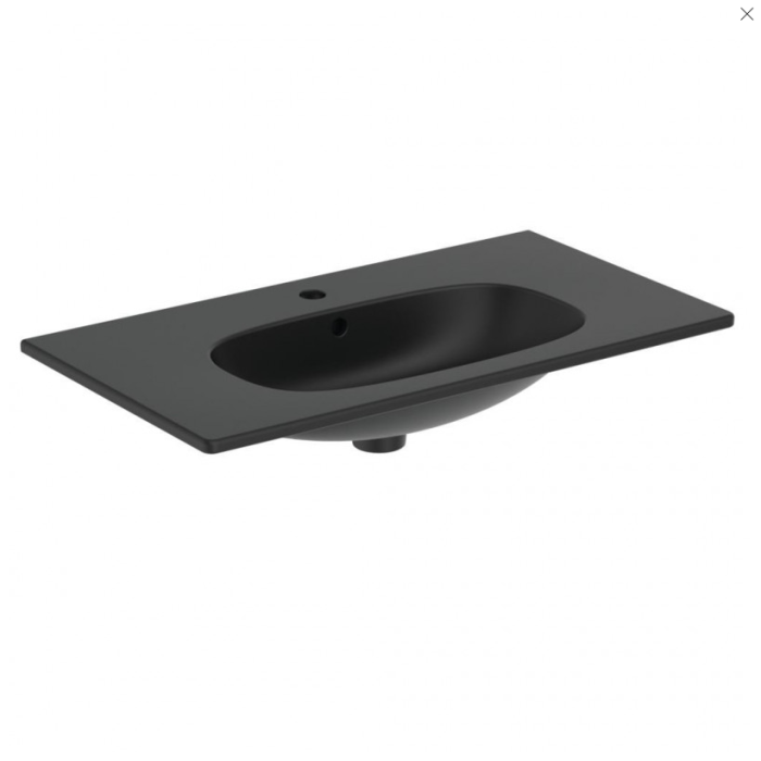 Izlietne montējama uz skapīša IDEAL STANDARD Tesi, melna matēta 83 cm, T3509V3