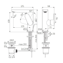 Augsts izlietnes maisītājs IDEAL STANDARD Cerafine O, melns - mati, BC703XG