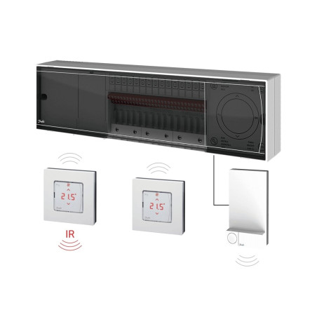 Komutācijas kaste (grīdas apsildes regulators) DANFOSS Icon™ 24 V, 10 zonas, 088U1141