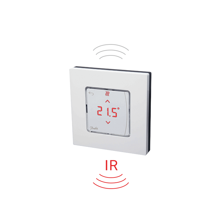 DANFOSS Icon wireless room thermostat with infrared and floor temperature sensor 24 V, 088U10