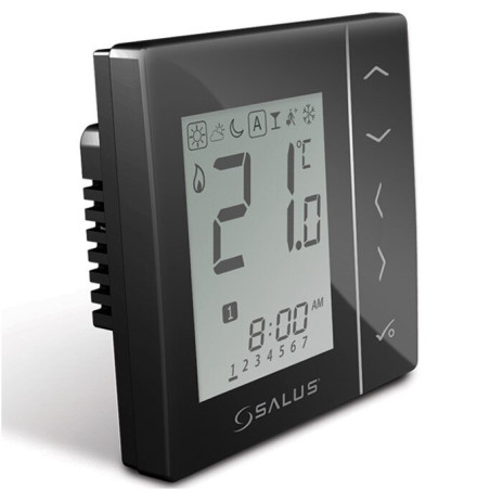 Potinkinis programmējams telpu termostats SALUS melns, VS30B