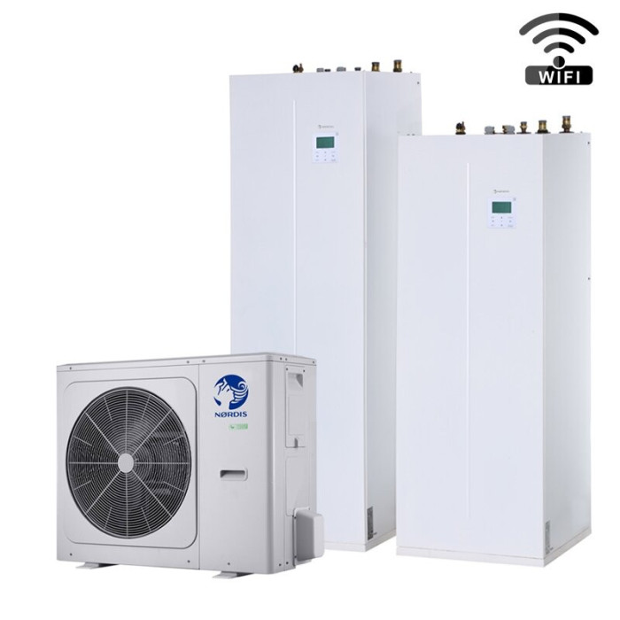 Siltuma sūknis gaiss - ūdens NØRDIS Optimus Pro (ar integrētu 190 l tvertni karstam ūdenim) 10 kW -25