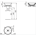 Умывальник-раковина IDEAL STANDARD Strada O 41 x 41 см, черный - с волосками