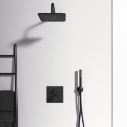 Built-in thermostatic shower system IDEAL STANDARD Ceratherm C100, with a 200 mm case head, matte black, KCT20XG
