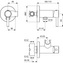 Bidet with a progressive mixer IDEAL STANDARD, chrome