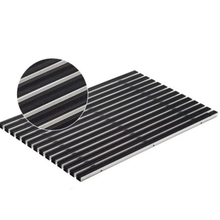 Apavu tīrīšanas paklājs ar gumijas joslām ACO Vario 1000 x 500 mm, melns