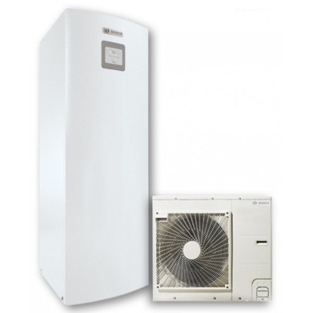 Air-water heat pump 6 kW BOSCH 3000 AWS ODU 6 kW with 190 l capacity, with 9 kW heater, single phase