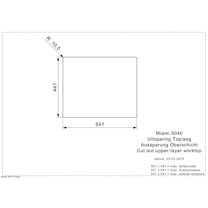 Plastmasas izlietne REGINOX Miami 50 varš (vara), R30738