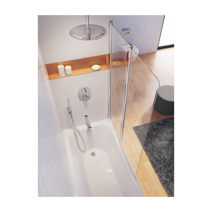 Two-part folding bath screen RAVAK CVS2