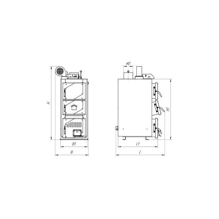 Cietā kurināmā katls TERMEK Duo Uni 12 kW