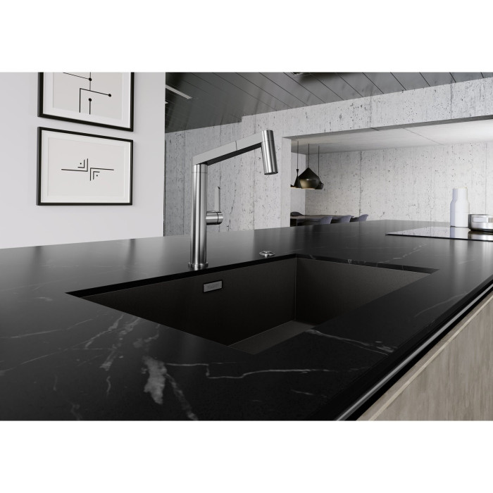 BLANCO Zerox 700-U stainless steel sink, Dark steel