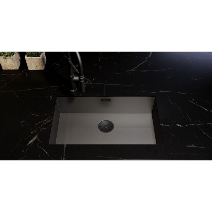 BLANCO Zerox 700-U stainless steel sink, Dark steel