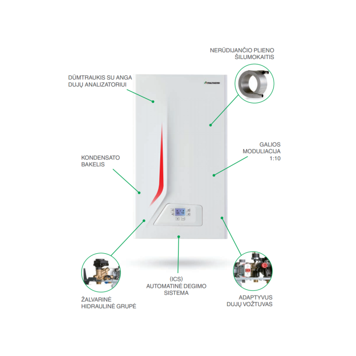 Gas condensing boiler ITALTHERM City Class 25 K with instant water heating