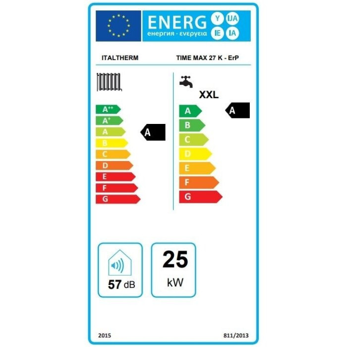 Газовый конденсационный котел ITALTHERM Time Max 27 с интегрированным 60 л котлом