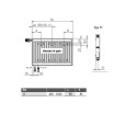 Radiators apakšējai uzlādēšanai KERMI FTV 11 x 600 x 1000
