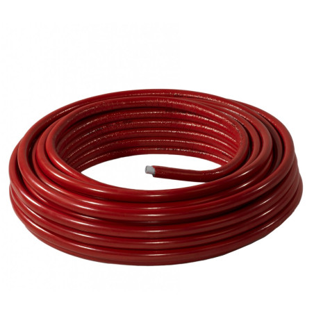 Daudzslāņu caurule ar siltumizolāciju (sarkana) WAVIN PE-Xc/AL/PE-HD 16 x 2.0 mm (50 m)