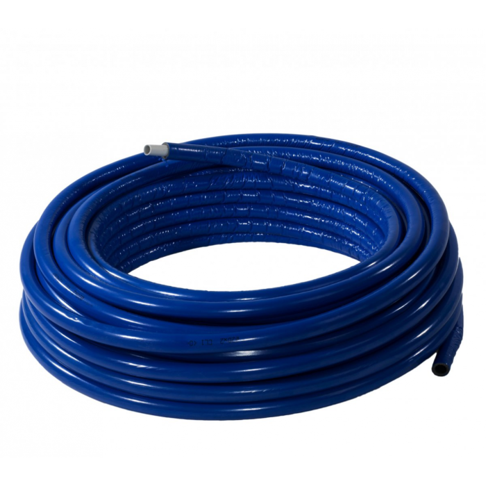 Daudzslāņu caurule ar siltumizolāciju (zila) WAVIN PE-Xc/AL/PE-HD 16 x 2,0 mm (50 m)