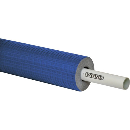 Daudzslāņu caurule ar siltumizolāciju (zila) WAVIN PE-Xc/AL/PE-HD 25 x 2.5 mm (25 m)