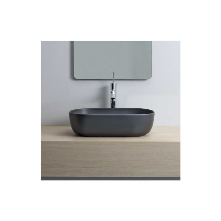 Mazgājamais trauks SCARABEO Glam 560 x 390 mm, melns-matēts