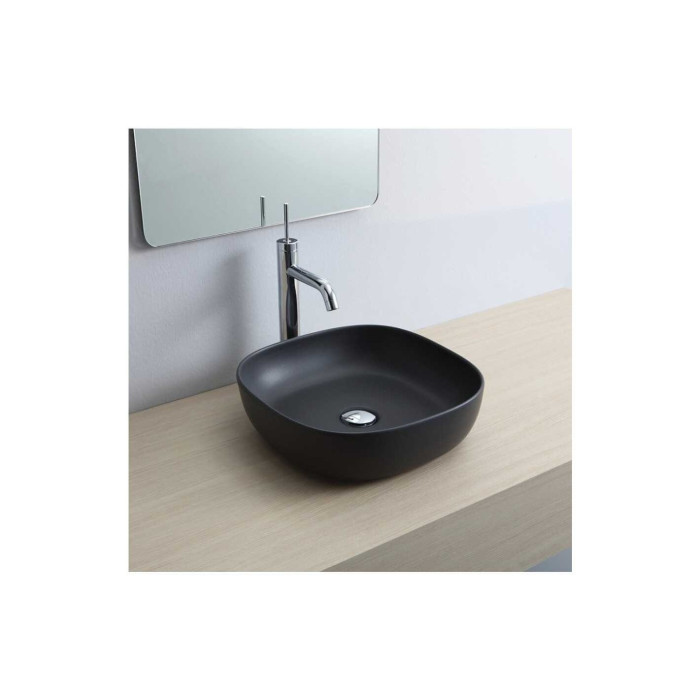 SCARABEO Glam sink-bowl 400 x 400 mm, black-matt
