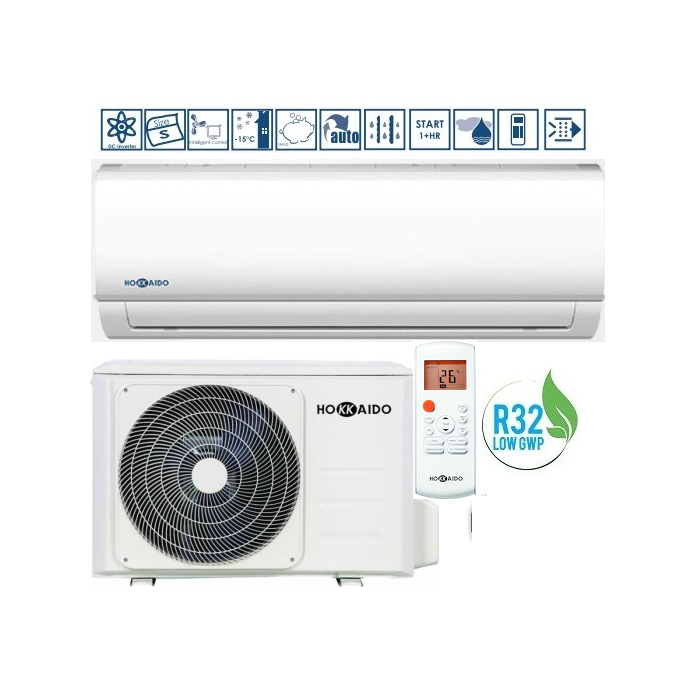 Air conditioner-heat pump HOKKAIDO MONOSPLIT R32 Cooling 3.52 KW / Heating 3.81 KW