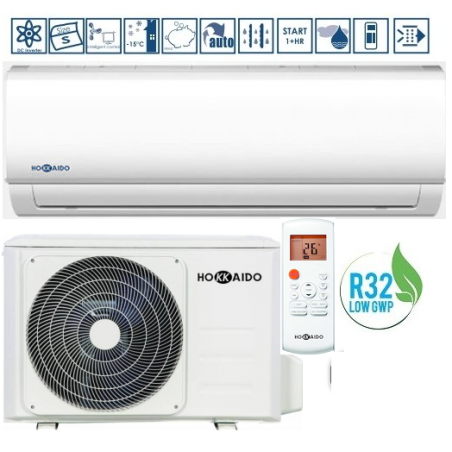 Gaisa kondicionieris-siltuma sūknis HOKKAIDO MONOSPLIT R32 Dzesēšana 2.64 KW / Sildīšana 2.93 KW