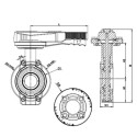 Flanged butterfly valve PVC-u pİMTAŞ 200 (PN10), water-resistant
