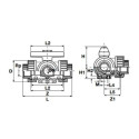 Rūtiņu vārsts T formas PVC-U PİMTAŞ 25 mm (PN16), ūdensizturīgs