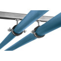 Metāla turētājs ar divkāršo vītni un trokšņa slāpēšanas ieliktni NICZUK METALL 3/8"" (17-20 mm), M8-M10