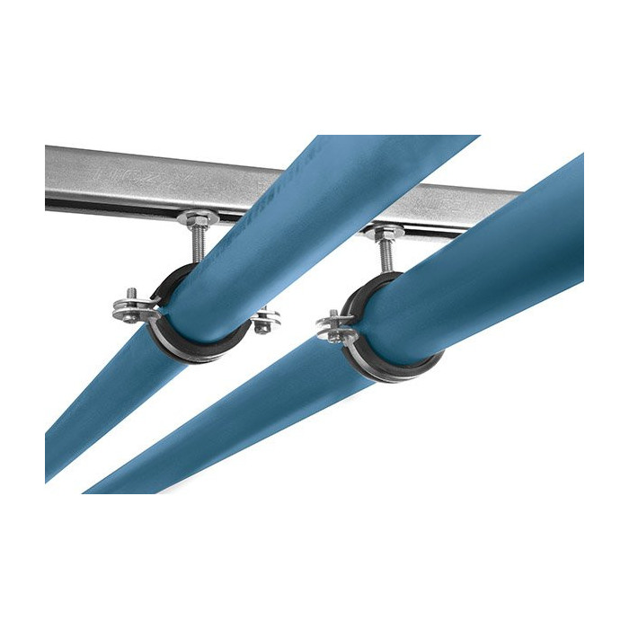 Metāla turētājs ar divkāršu vītni trokšņa slāpēšanas ieliktņiem NICZUK METALL 3/4"" (25-30 mm), M8-M10