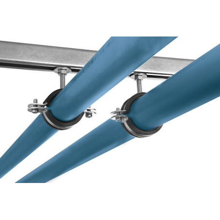 Metāla turētājs ar divkāršu vītni trokšņa slāpēšanas ieliktņiem NICZUK METALL 2"" (59-64 mm), M8-M10